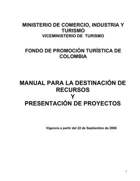 Manual Para La Destinaci N De Recursos Y Presentaci N De Proyectos