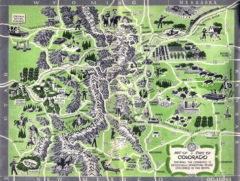 Map Colorado Tourism Brochure C 1956 Illustrated Map Of Flickr