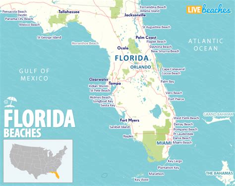 Map Of Beaches In Florida Live Beaches