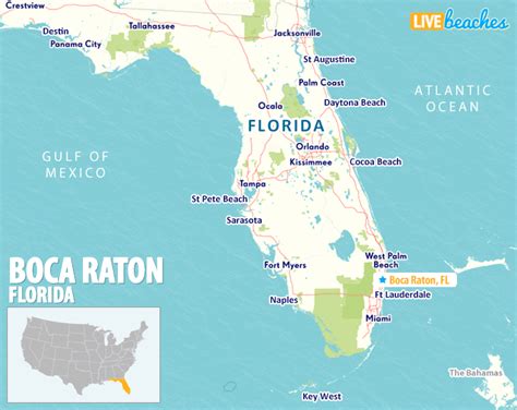 Map Of Boca Raton Florida Live Beaches Maps Of Florida