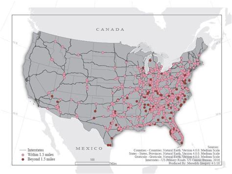 Map Of Cracker Barrel Locations And Interstates United States 5