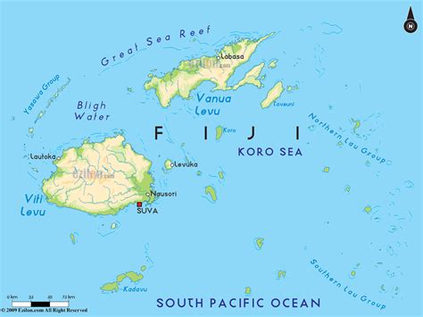 Map Of Fiji Adventugo