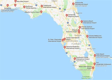 Map Of Florida Panhandle Airports Dorine Jessamine