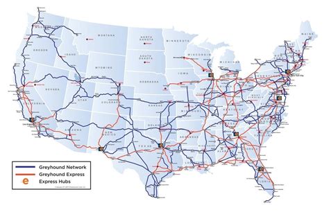 Map Of Greyhound Coach Routes In The Us Bus Route Route Map Bus Travel Travel Book Chicago