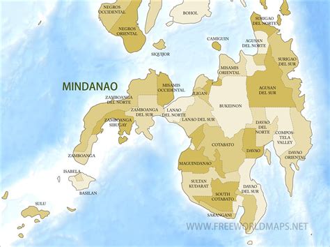 Map Of Mindanao Provinces And Cities Map Of West