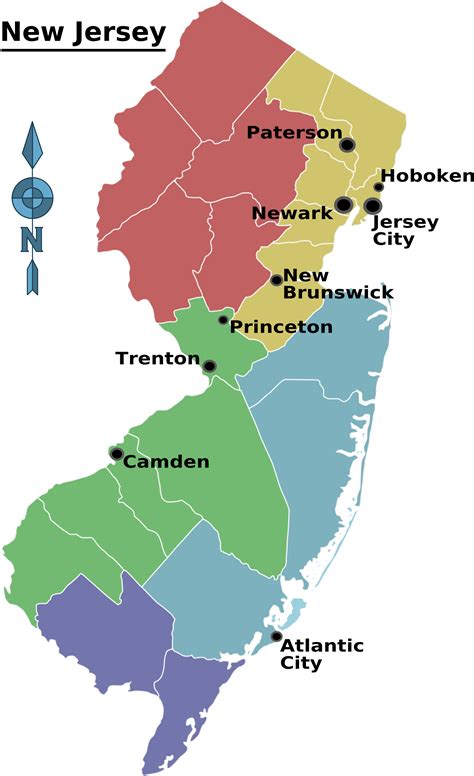 Map Of New Jersey Regions