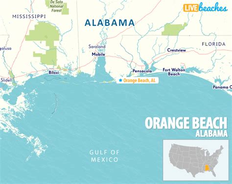 Map Of Orange Beach Alabama Live Beaches