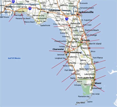 Map Of Panama City Florida And Surrounding Towns Maps Of Florida