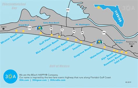 Map Of Scenic Highway 30A South Walton Fl Beaches Florida The Destin Florida Map Of