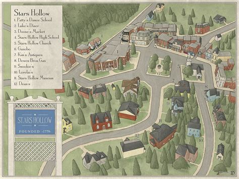 Map Of Stars Hollow R Gilmoregirls