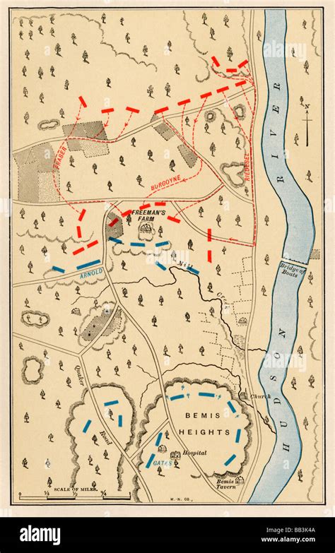 Map Of The First Battle At Freeman S Farm Part Of The Saratoga