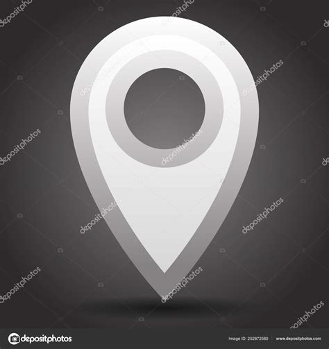 Map Pin Map Marker Vector Arrow Pointer Icon For Cartography