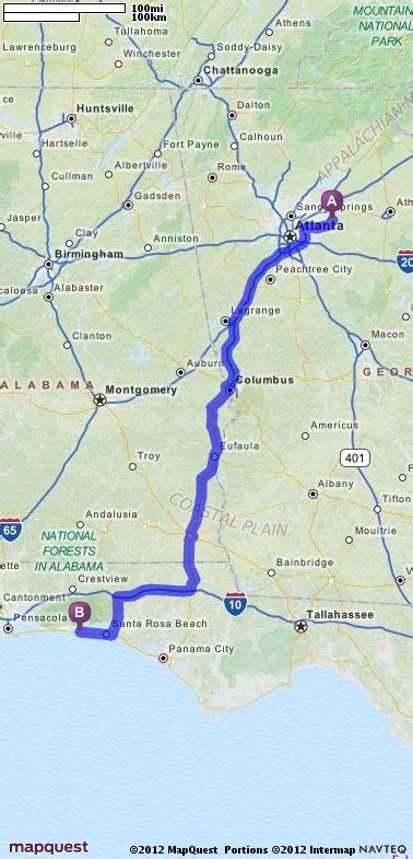 Mapquest Maps Driving Directions Map Eufaula Tifton Hartselle