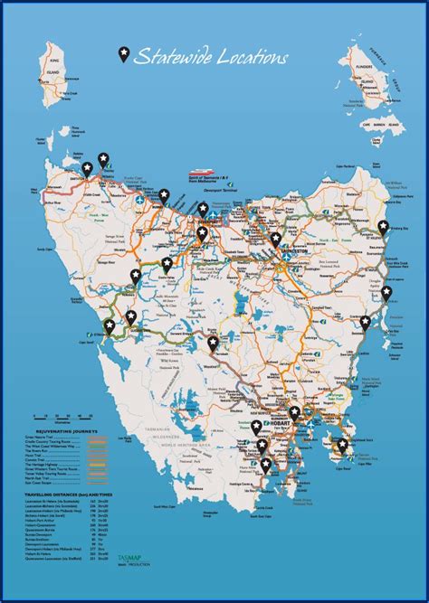 Maps And Travel Times Start With I Tasmania Tourism