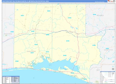 Maps Of Crestview Fort Walton Beach Destin Metro Area Florida