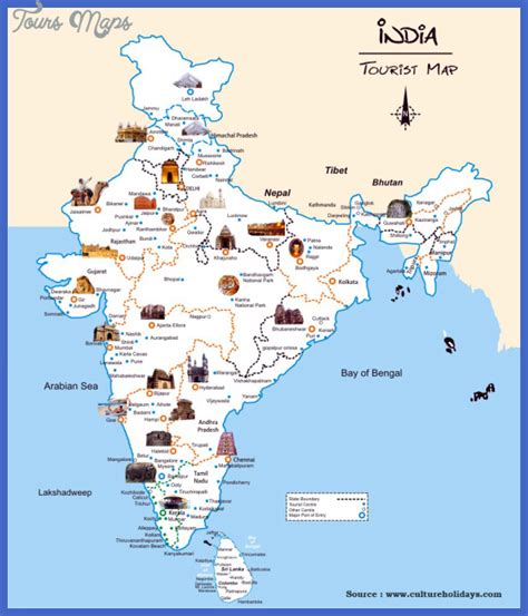 Maps Of India Places To Visit And Tourist Destinations In India