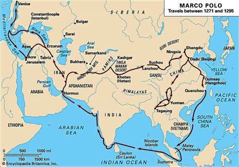 Marco Polo S Travel Route Exploration Overview Significance