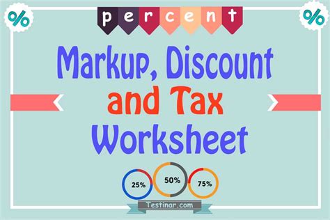 Markup Discount And Tax Worksheets