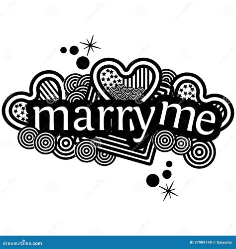 Marry Me Hand Lettering Cartoon Vector Cartoondealer Com 41628851