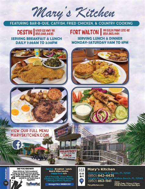 Mary S Kitchen Fort Walton Beach Destin Fort Walton Beach The Menu Mag