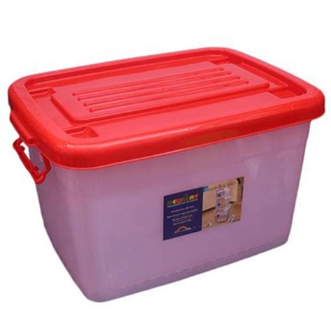 Mega Multipurpose Rolling Storage Box With Lid 60L Red Online Home Shopping In Pakistan