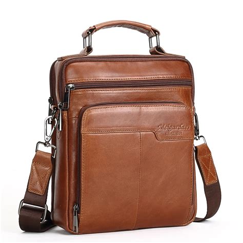 Meigardass Genuine Leather Messenger Bag Men Shoulder Bag Travel Crossbody Bags For Men Business