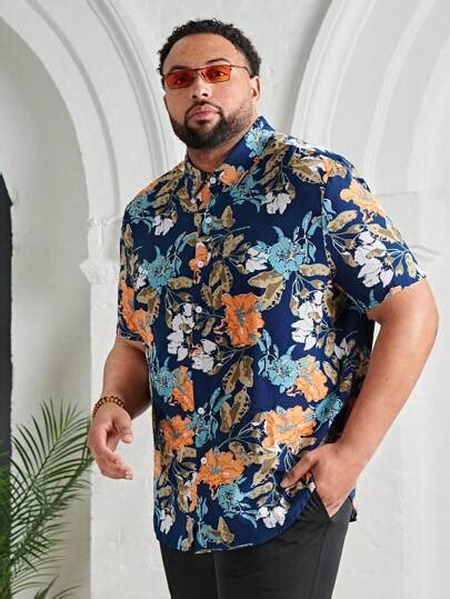 Men Plus Size Shirts Fashion Men Plus Size Shirts Shein Usa