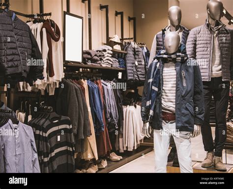 Men S Clothing Store Stock Photo Image Of Fabric Consumer 99442184