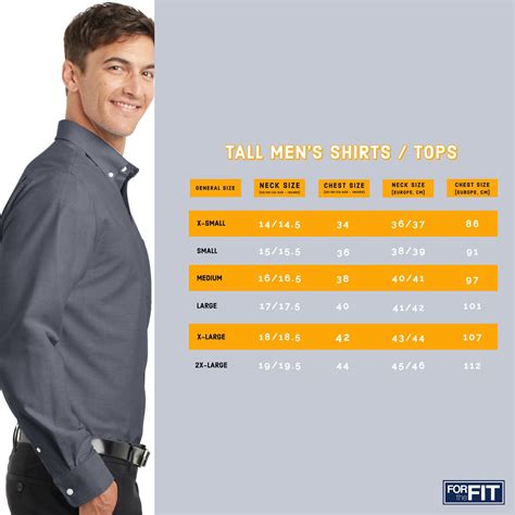 Men S Dress Shirt Size Chart Find The Perfect Fit For A Stylish Look