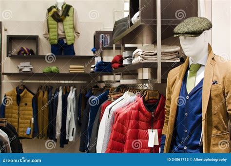 Mens Clothing Store Stock Image Image Of Clothing Department 34061713