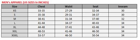 Mens Xxl Shirt Size Chart Greenbushfarm Com