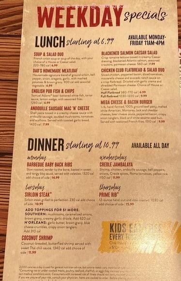 Menu At Miller Amp 39 S Ale House Pub Amp Bar Chattanooga