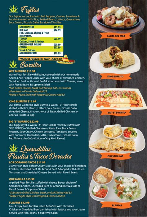 Menu At Pepitos Mexican Restaurant Destin 757 Harbor Blvd 1