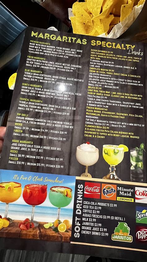 Menu At Pepitos Mexican Restaurant Destin Emerald Coast Pkwy