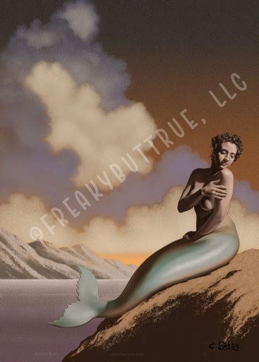 Mermaid 5 Postcard Freakybuttrue Peculiarium