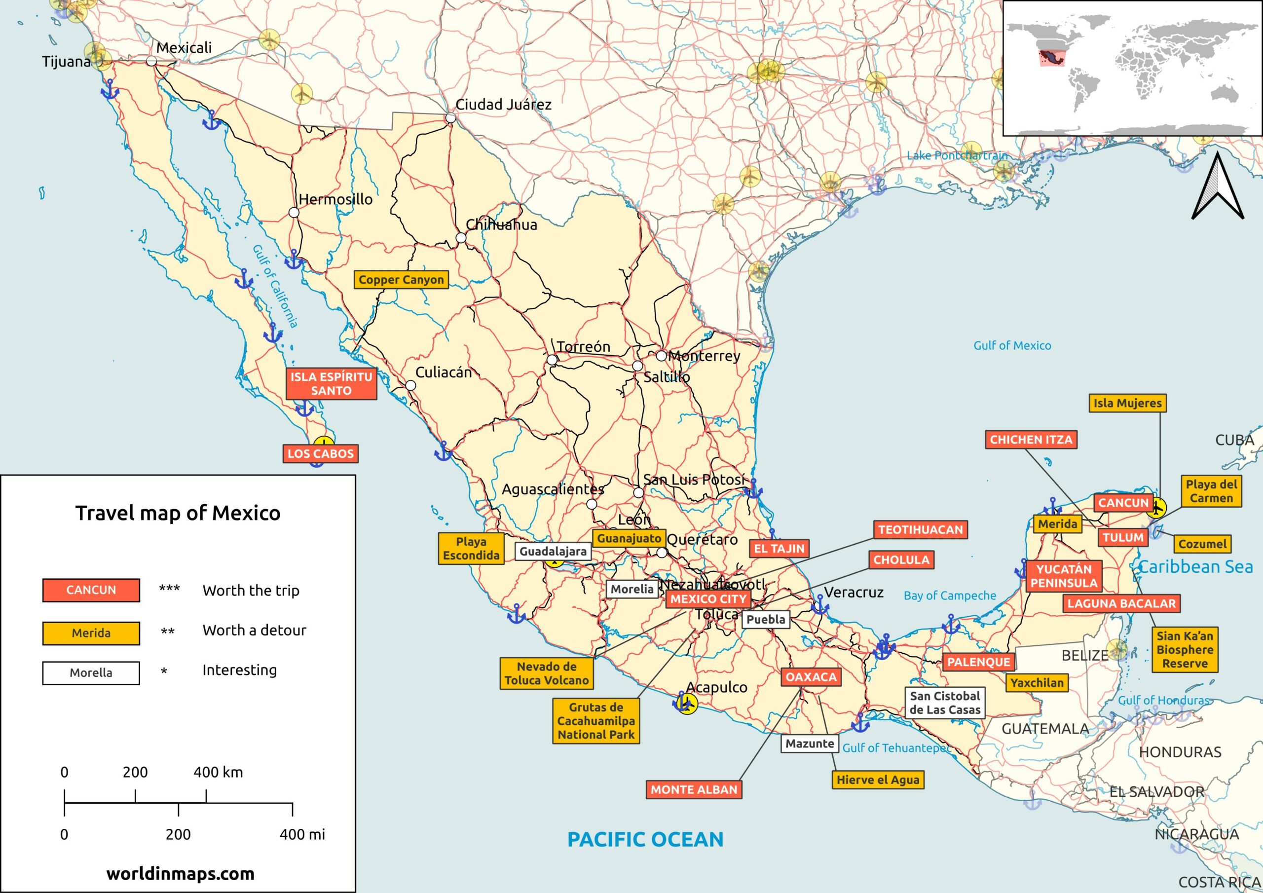 Mexico Travel Guide World In Maps