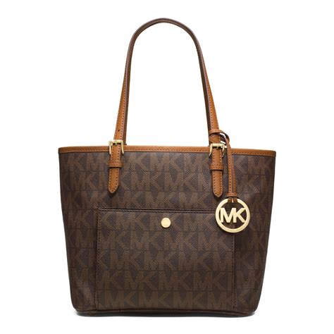 Michael Kors Jet Set Travel Medium Tote In Brown Lyst