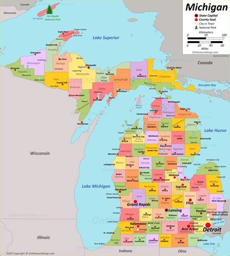 Michigan Map Map