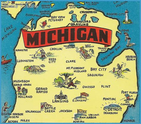 Michigan Map Tourist Attractions Travelsfinders Com