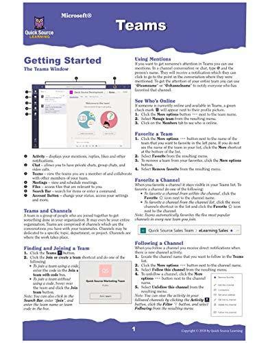 Microsoft Teams Quick Source Reference Guide Quick Source