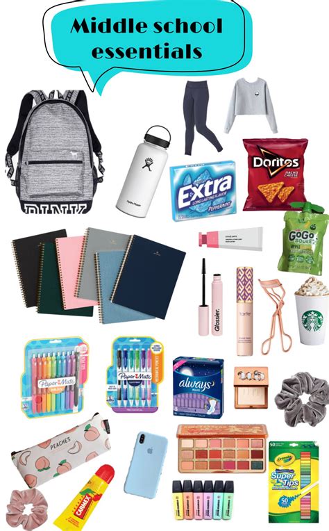 Middle School Essentials School Backpack Essentials Travel Bag Essentials School Emergency