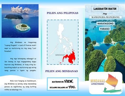 Mindanao Tourist Spots Brochure Tagalog