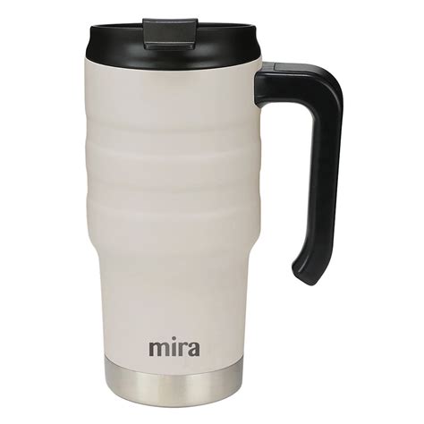 Mira Stainless Steel Insulated Travel Car Mug Spill Proof Flip Lid