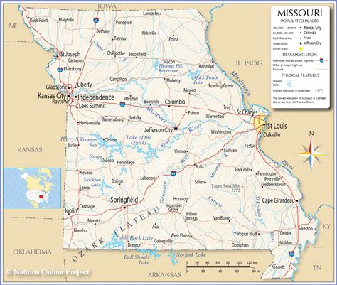 Missouri Map Map Missouri Image