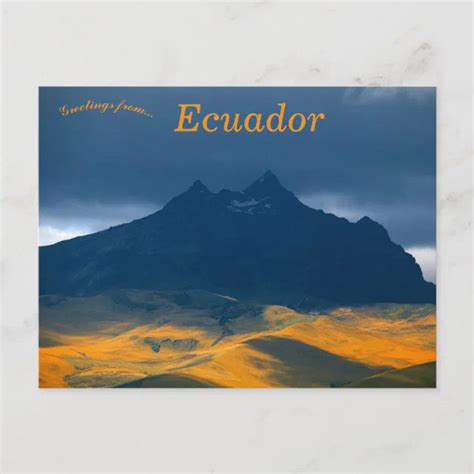 Mountains And Cloudy Skies In Ecuador Postcard Zazzle Postcard