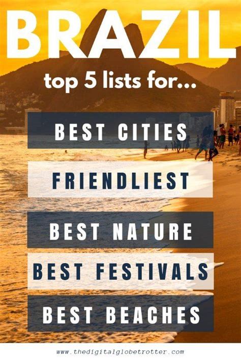 My Brazil Top 5 Lists For Best Cities Festivals Friendliness