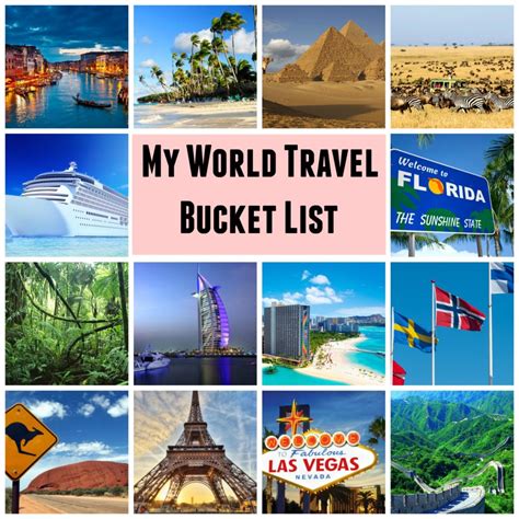 My World Travel Bucket List Janine S Little World