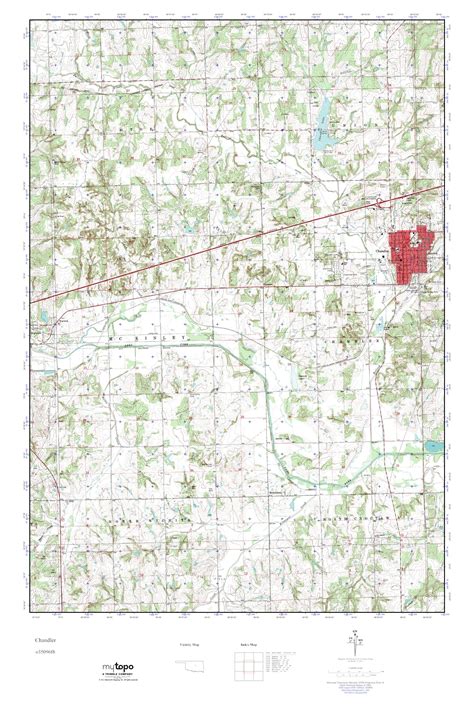 Mytopo Chandler Oklahoma Usgs Quad Topo Map