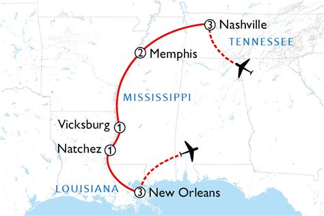 Nashville To New Orleans Road Trip View Itinerary