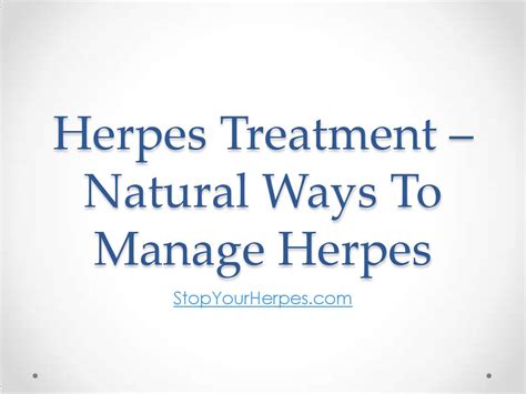 Natural Ways To Manage Herpes By Matthieu Sullivan Issuu